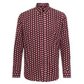 Front - Christmas Shop Mens Long Sleeved Santa Claus/Sprout Patterned Shirt