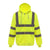 Front - Yoko Mens Hi Visibility Full Zip Reflective Work Hoodie