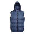 Front - 2786 Mens Honeycomb Zip Up Hooded Gilet/Bodywarmer