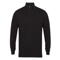 Front - Henbury Mens 1/4 Zip Long Sleeve Jumper