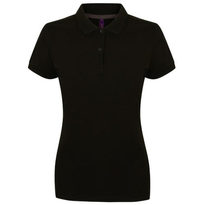 Front - Henbury Womens/Ladies Micro-Fine Short Sleeve Polo Shirt