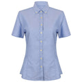 Front - Henbury Womens/Ladies Modern Short Sleeve Oxford Shirt