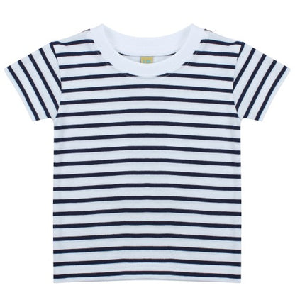 Front - Larkwood Unisex Baby Short Sleeve Striped T-Shirt