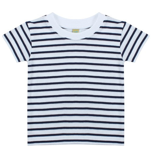 Front - Larkwood Unisex Baby Short Sleeve Striped T-Shirt