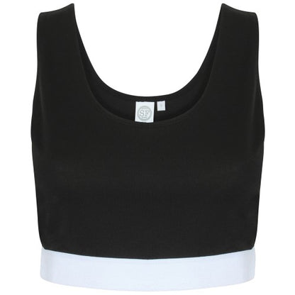 Front - Skinni Fit Womens/Ladies Fashion Sleeveless Crop Top