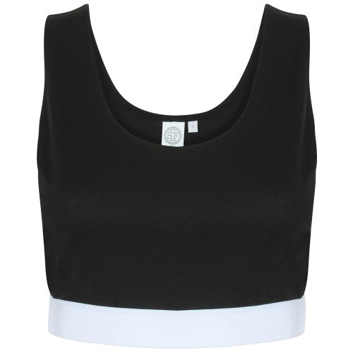 Front - Skinni Fit Womens/Ladies Fashion Sleeveless Crop Top