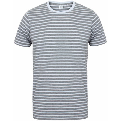 Front - Skinni Fit Unisex Striped Short Sleeve T-Shirt