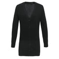 Front - Premier Womens/Ladies Longline V Neck Knitted Cardigan
