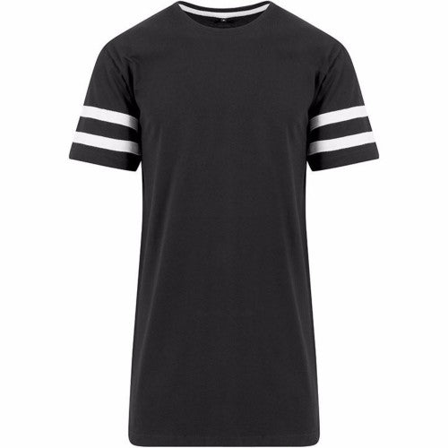 Front - Build Your Brand Unisex Stripe Jersey Short Sleeve T-Shirt