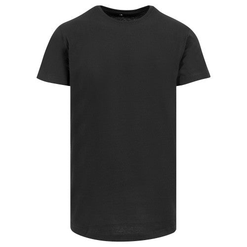 Front - Build Your Brand Mens Shaped Long Short Sleeve T-Shirt