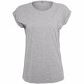 Front - Build Your Brand Womens/Ladies Extended Shoulder T-Shirt