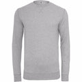 Front - Build Your Brand Mens Plain Light Crewneck Sweater