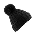 Front - Beechfield Unisex Verbier Fur Pom Pom Chunky Beanie