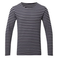 Front - Asquith & Fox Mens Mariniere Coastal Long Sleeve T-Shirt