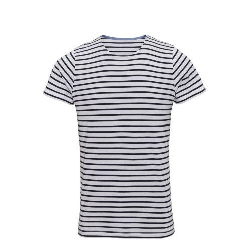 Front - Asquith & Fox Mens Mariniere Coastal Short Sleeve T-Shirt