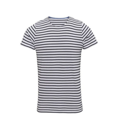 Front - Asquith & Fox Mens Mariniere Coastal Short Sleeve T-Shirt
