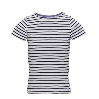 Front - Asquith & Fox Womens/Ladies Mariniere Coastal Short Sleeve T-Shirt