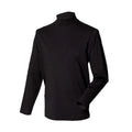 Front - Henbury Mens Long Sleeve Cotton Rich Roll Neck Top / Sweatshirt
