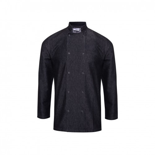 Front - Premier Unisex Denim Chefs Jacket