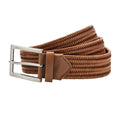 Front - Asquith & Fox Mens Leather Braid Belt