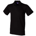 Front - Henbury Unisex Slim Fit Stretch Pique Polo Shirt