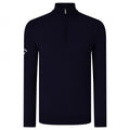 Front - Callaway Mens Ribbed Zip Merino Sweater