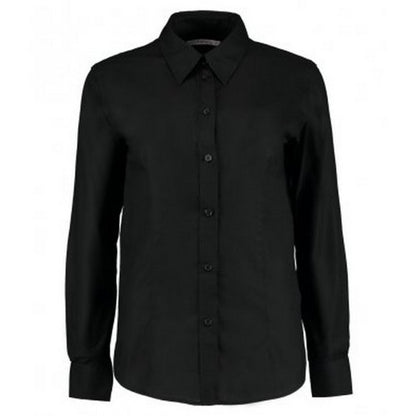Front - Kustom Kit Womens/Ladies Workplace Long Sleeve Oxford Blouse