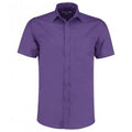 Front - Kustom Kit Mens Poplin Short Sleeve Shirt