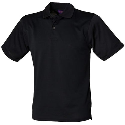 Teal - Front - Henbury Mens Coolplus® Pique Polo Shirt