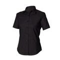 Front - Henbury Womens/Ladies Short Sleeve Classic Oxford Work Shirt