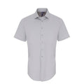 Front - Premier Mens Stretch Fit Poplin Short Sleeve Shirt