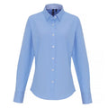 Front - Premier Womens/Ladies Cotton Rich Oxford Stripe Blouse