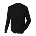 Front - Henbury Mens V Neck Button Fine Knit Cardigan