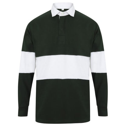 Front - Front Row Adults Unisex Panelled Tag Free Rugby Shirt