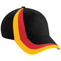 Front - Beechfield World Flags Nations GB Baseball Cap / Headwear (Pack of 2)