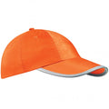 Front - Beechfield Enhanced-viz / Hi Vis Baseball Cap / Headwear (Pack of 2)