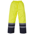 Front - Yoko Mens Hi Vis Waterproof Overtrousers (Pack of 2)