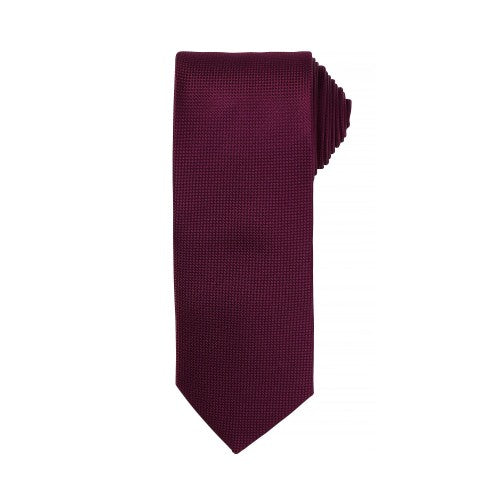 Front - Premier Mens Micro Waffle Formal Work Tie (Pack of 2)