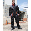 Black - Grey - Orange - Back - Result Unisex Work-Guard Lite Workwear Coverall (Breathable And Windproof) (Pack of 2)