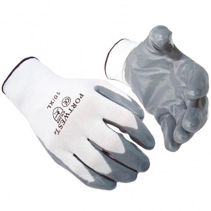 Front - Portwest Flexo Grip Nitrile Gloves (A310) / Safetywear / Workwear (Pack of 2)