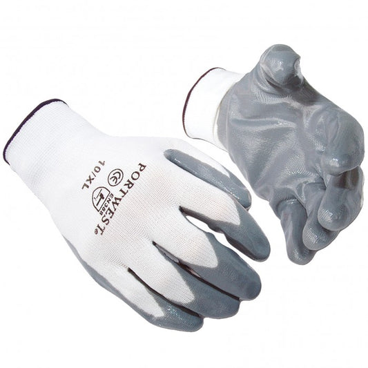 Front - Portwest Flexo Grip Nitrile Gloves (A310) / Safetywear / Workwear (Pack of 2)
