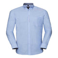 Front - Russell Collection Mens Long Sleeve Tailored Oxford shirt