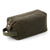 Front - Quadra Heritage Leather Accented Waxed Canvas Wash Bag