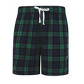 Front - Skinni Fit Mens Tartan Lounge Shorts