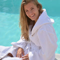 Front - ARTG Womens/Ladies Deluxe Velour Bathrobe With Hood