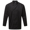 Front - Premier Unisex Adults Chefs Coolchecker Long Sleeve Jacket