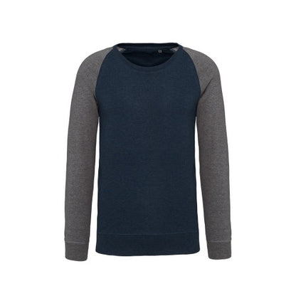 Front - Kariban Mens Organic Two-Tone Sweatshirt