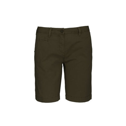 Front - Kariban Womens/Ladies Washed Effect Bermuda Shorts