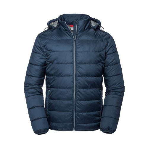 Front - Russell Adults Unisex Hooded Nano Jacket
