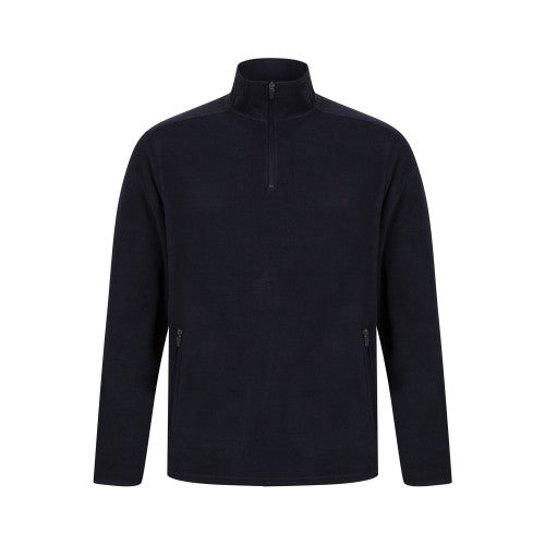 Front - Henbury Unisex Adults Quarter Zip Microfleece Jacket